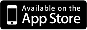 app store button flat black
